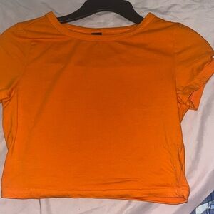 Orange crop top